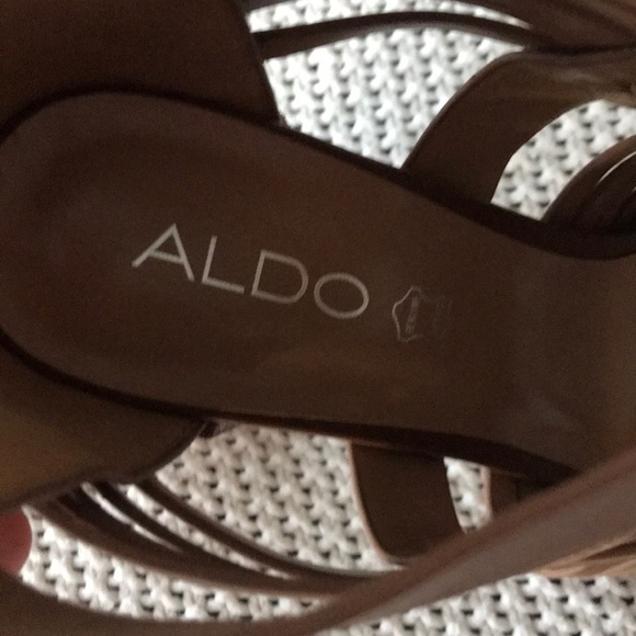 Aldo Gilang Brown cross-strap heel - Picture 4 of 6